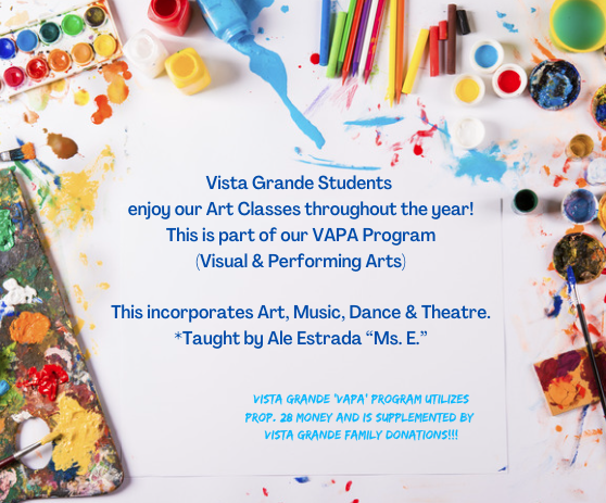 This graphic explains our Visual & Performing Arts Program
