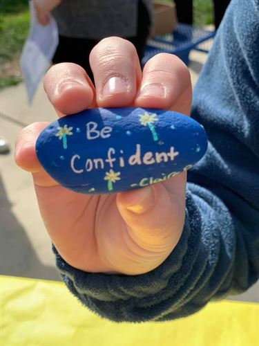 be confident painted rock